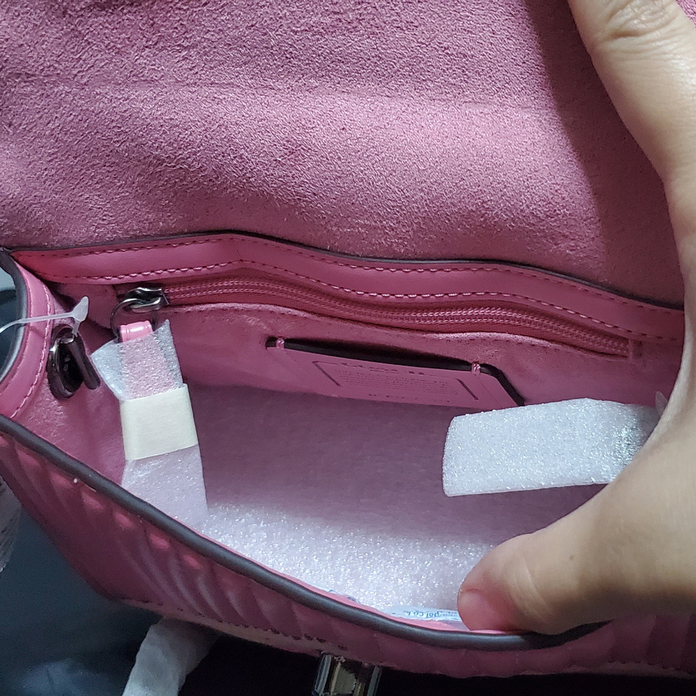 Coach Colorblock Quilted Rivets C Turnlock Bowery - Picture 6 of 8